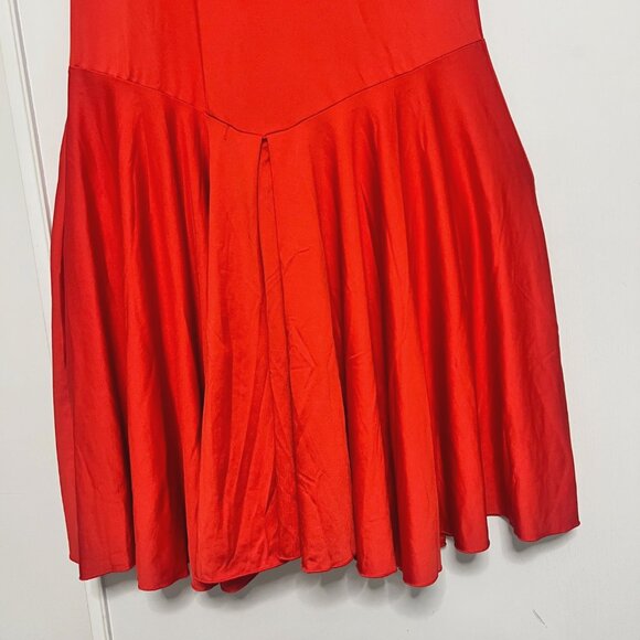 Z&X Red Latin Dance Dress With Fringe Lace Dress Size M - Picture 5 of 15